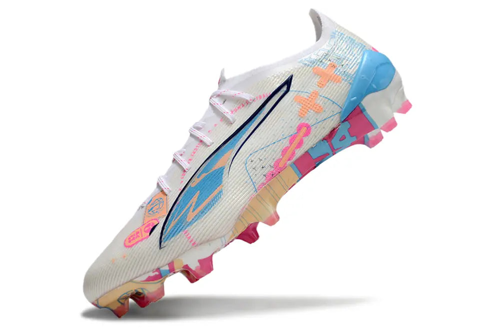 Ultra 5 Ultimate FG Volume Up Blanc/Bleu/Rose (FG) Bonplancrampons