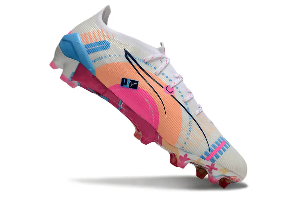 Ultra 5 Ultimate FG Volume Up Blanc/Bleu/Rose (FG) Bonplancrampons