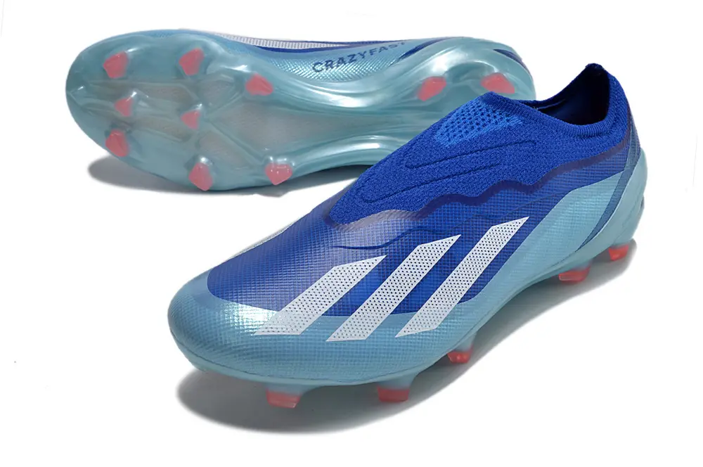 X Crazyfast Elite Laceless Bleu Foncé/Bleu Claire/Blanc (FG) Bonplancrampons