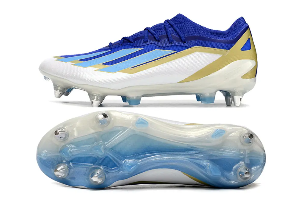 X Crazyfast Elite x Messi Bleu/Blanc/Doré (SG) Bonplancrampons