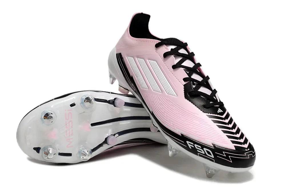 F50 Messi Elite Terrain Gras Rose/Noir (SG) Bonplancrampons