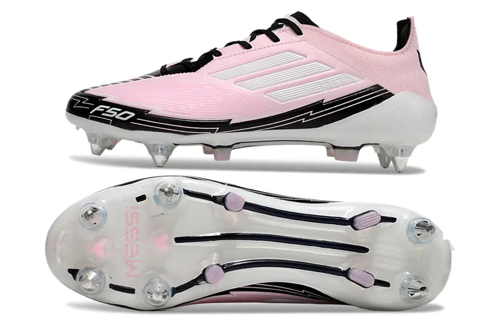 F50 Messi Elite Terrain Gras Rose/Noir (SG) Bonplancrampons