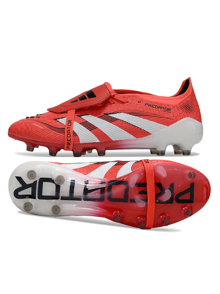 Predator Elite Fold-over Tongue Pure Victory Lucid Red/Blanc/Noir (AG) Bonplancrampons