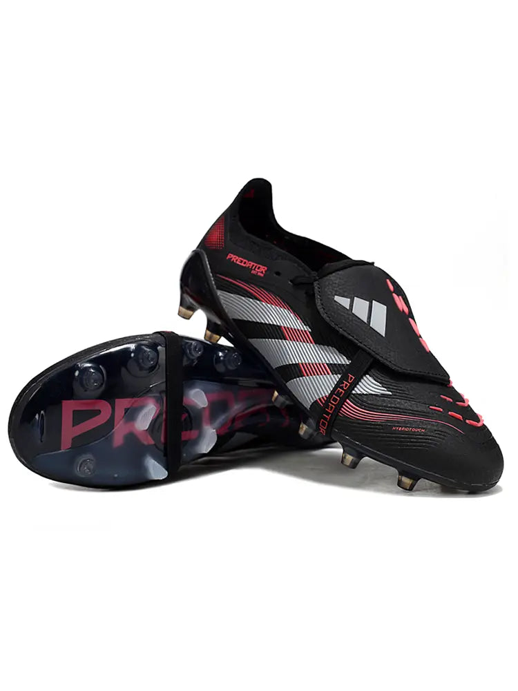 Predator Elite Fold-over Tongue Stealth Victory - Noir/Gris/Lucid Red (AG) Bonplancrampons