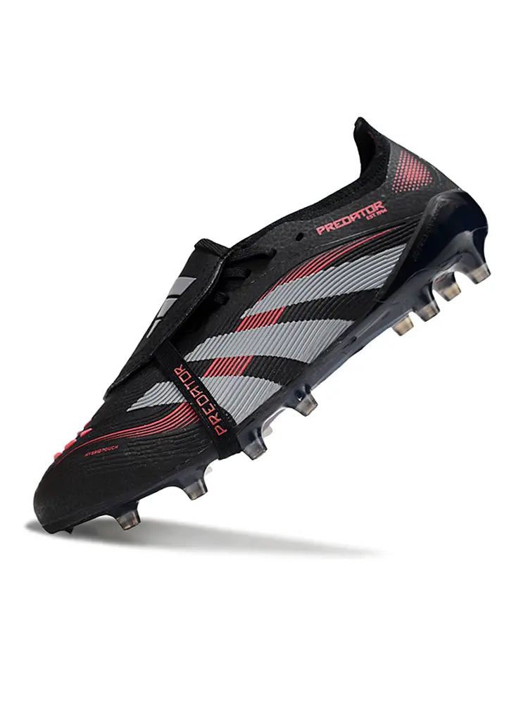 Predator Elite Fold-over Tongue Stealth Victory - Noir/Gris/Lucid Red (AG) Bonplancrampons