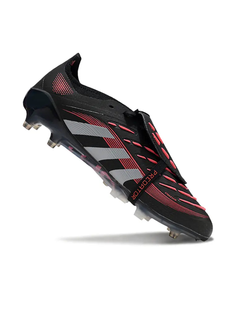 Predator Elite Fold-over Tongue Stealth Victory - Noir/Gris/Lucid Red (AG) Bonplancrampons