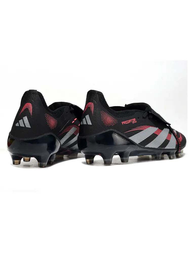 Predator Elite Fold-over Tongue Stealth Victory - Noir/Gris/Lucid Red (AG) Bonplancrampons