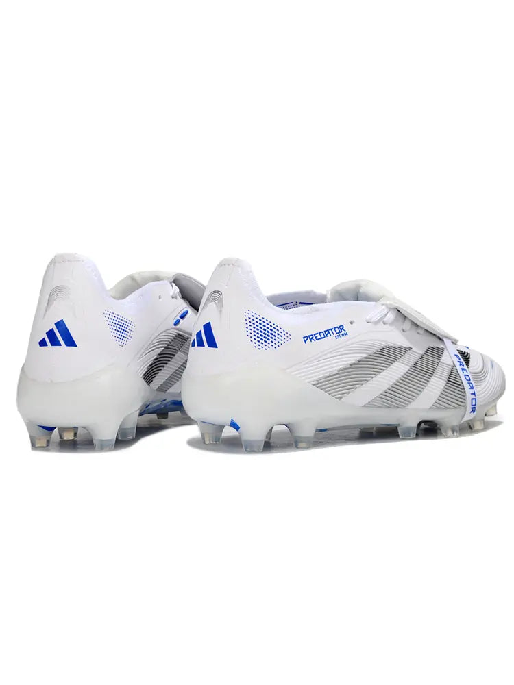 Predator Elite Fold-over Tongue Polar Victory (AG) Blanc/Argenté/Bleu Bonplancrampons