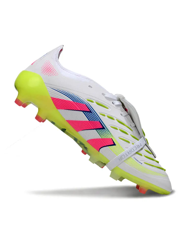 Predator Elite Fold-over Tongue  Celestial Victory (AG) Blanc/Rose/Vert Bonplancrampons