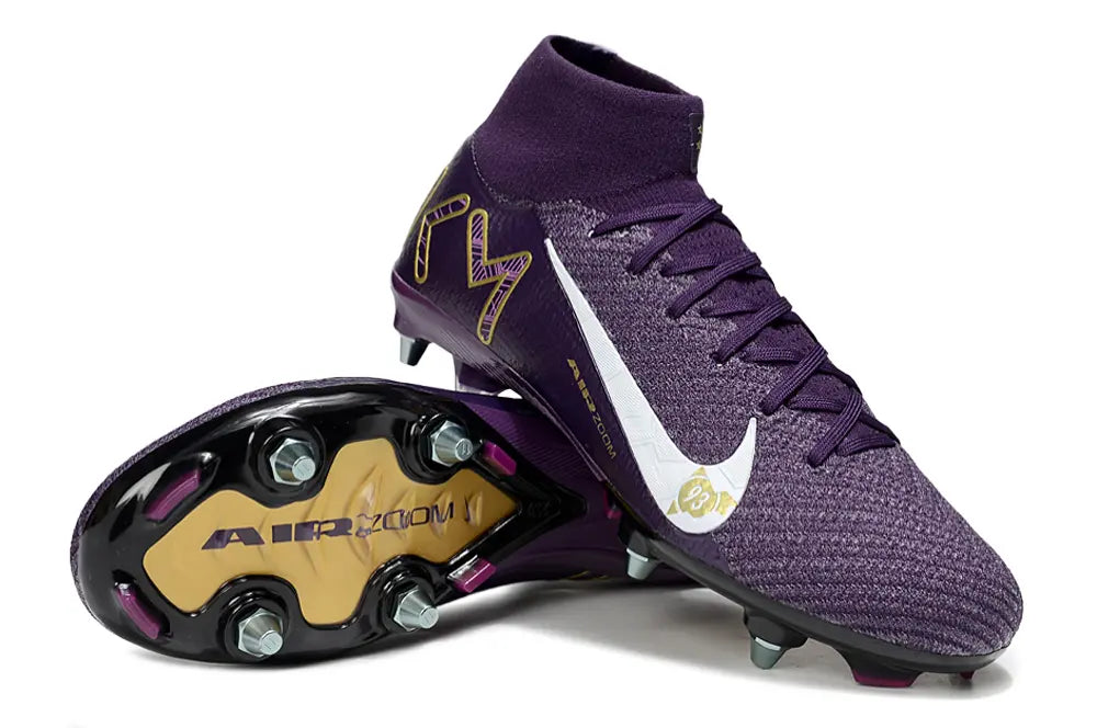 Air Zoom Mercurial Superfly 10 Elite x KM - Violet/Blanc (SG) Bonplancrampons