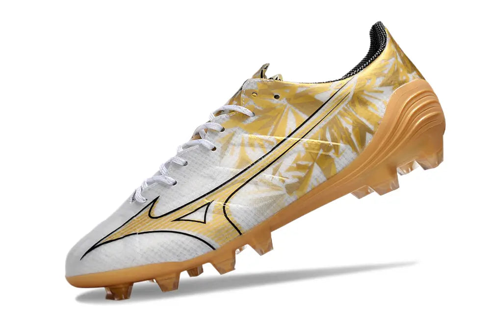 Alpha Elite FG/AG Prism Gold - Blanc/Doré/Noir Bonplancrampons