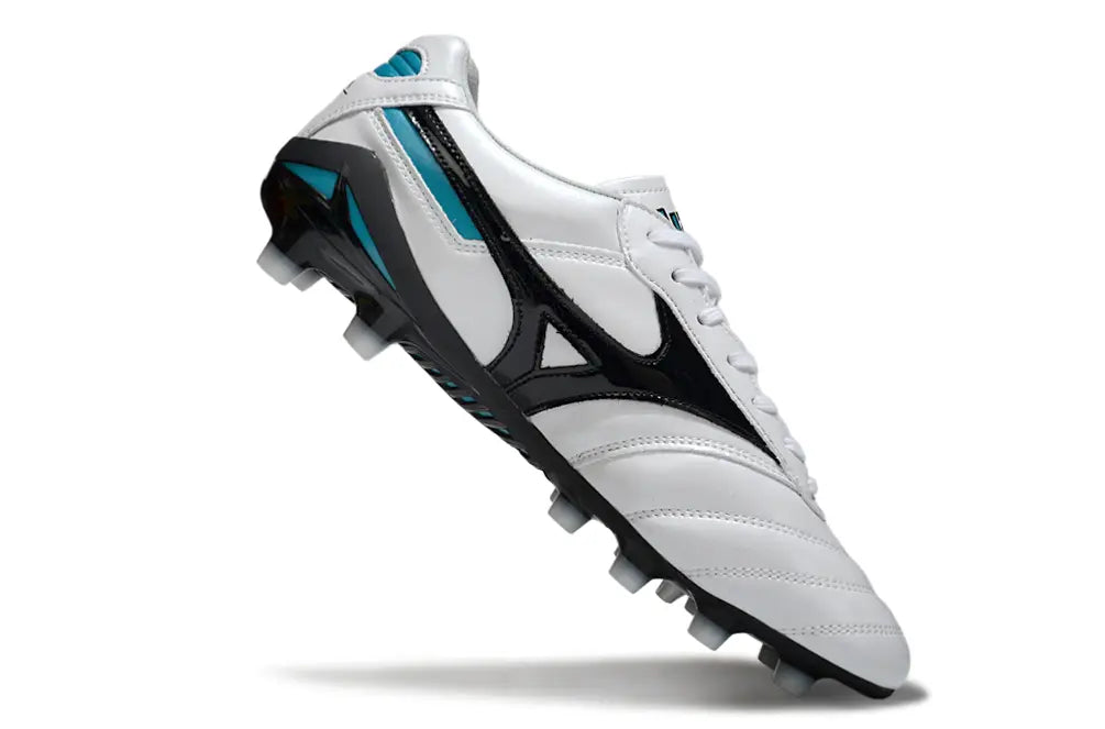 Morelia Neo IV Beta Elite Blanc/Noir/Bleu FG/AG Bonplancrampons