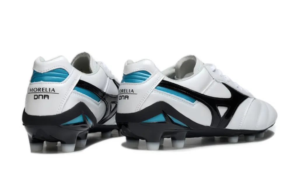 Morelia Neo IV Beta Elite Blanc/Noir/Bleu FG/AG Bonplancrampons