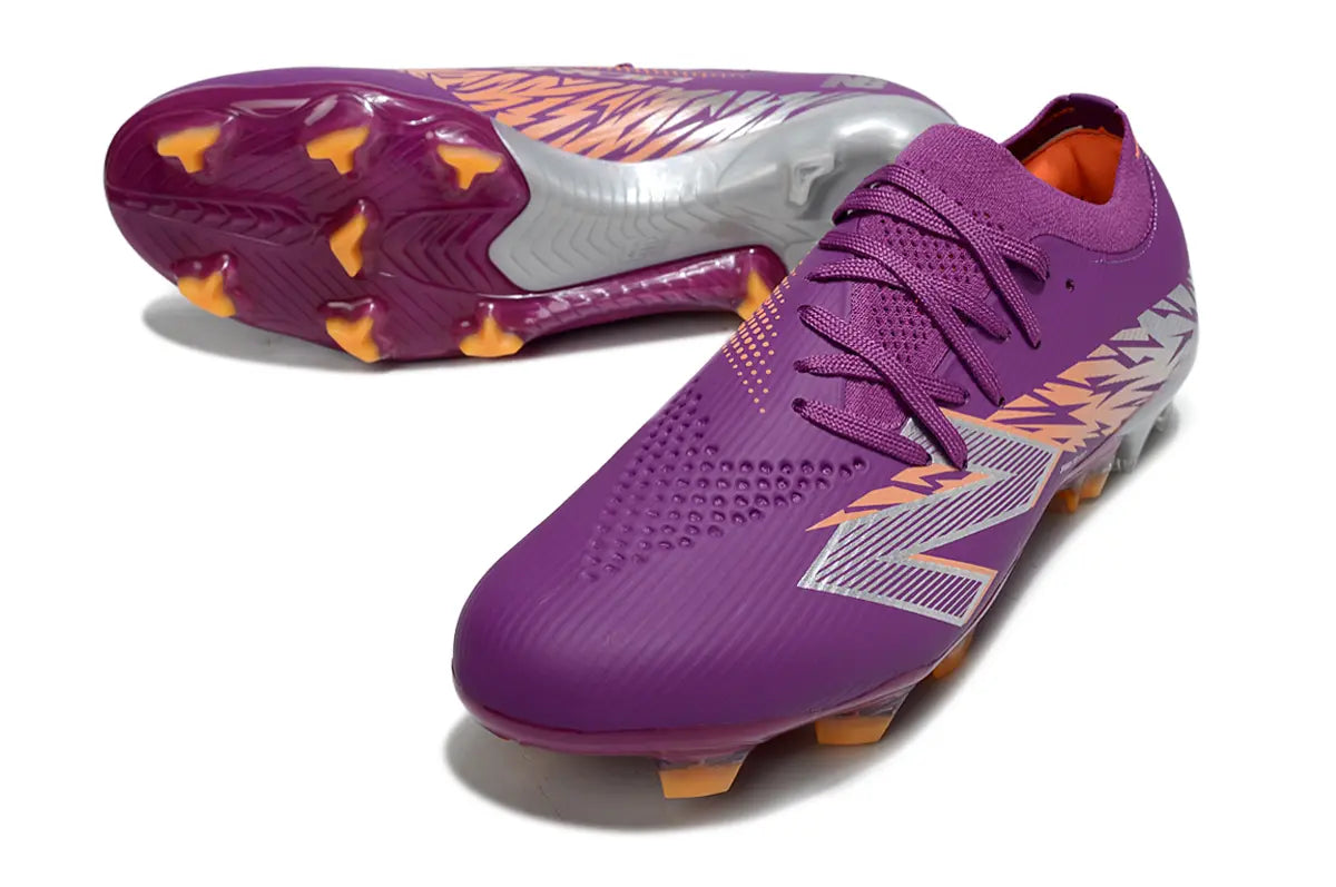 New Balance FURON TEAM V8 Elite Violet/Argenté/Orange (FG) Bonplancrampons