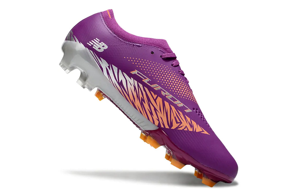 New Balance FURON TEAM V8 Elite Violet/Argenté/Orange (FG) Bonplancrampons