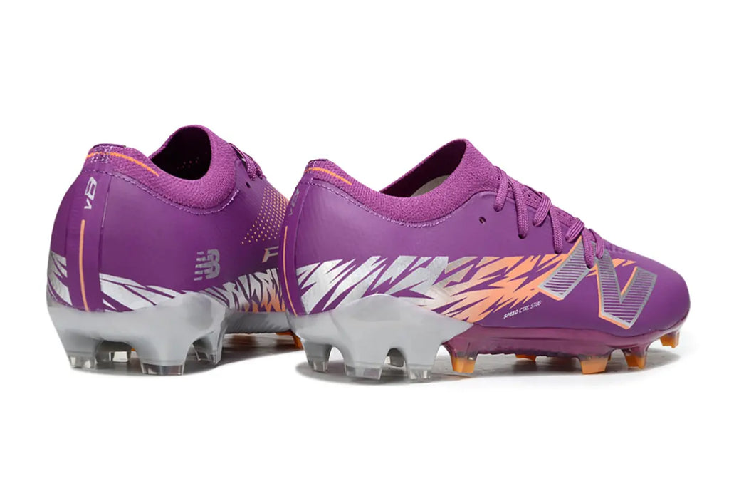 New Balance FURON TEAM V8 Elite Violet/Argenté/Orange (FG) Bonplancrampons