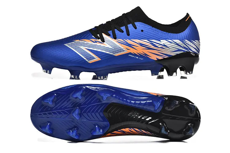 New Balance FURON TEAM V8 Elite Bleu/Orange/Blanc (FG) Bonplancrampons