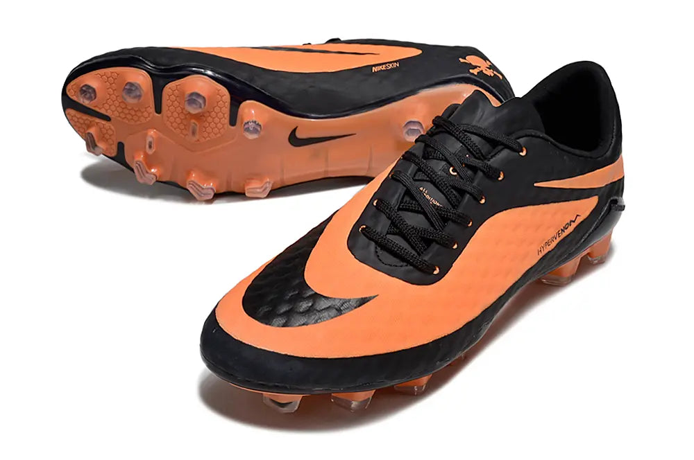 Hypervenom Phantom Orange/Noir (FG) Bonplancrampons