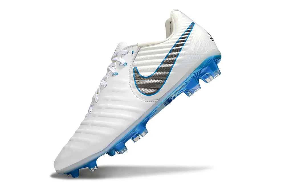 Tiempo Legend VII Elite LUXE Blanc/Bleu (FG) Bonplancrampons