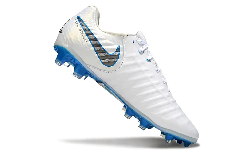 Tiempo Legend VII Elite LUXE Blanc/Bleu (FG) Bonplancrampons