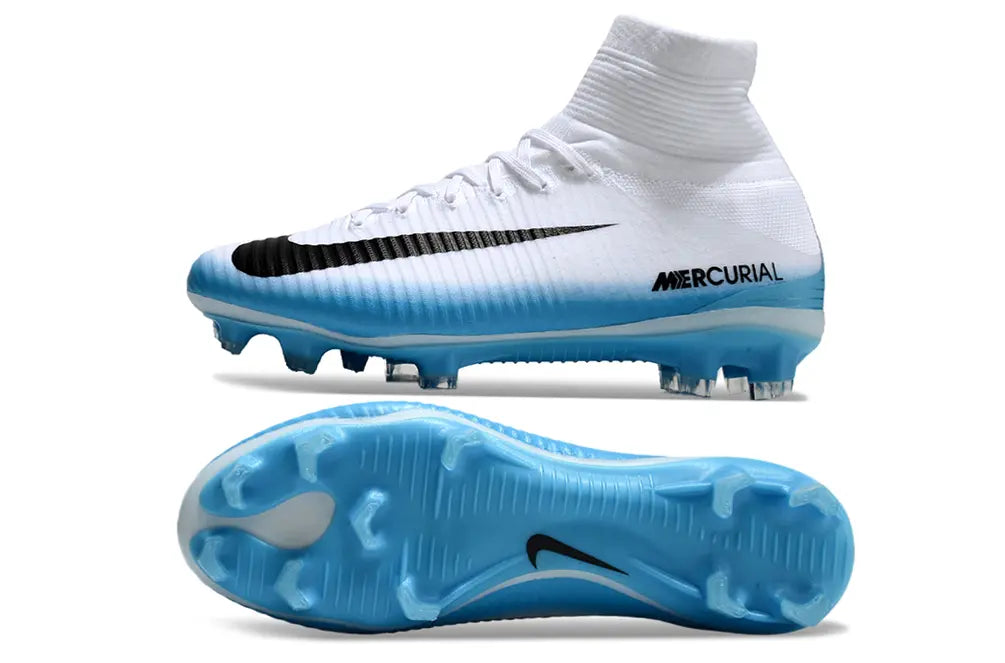Zoom Superfly 5 Elite Blanc/Bleu (FG) Bonplancrampons