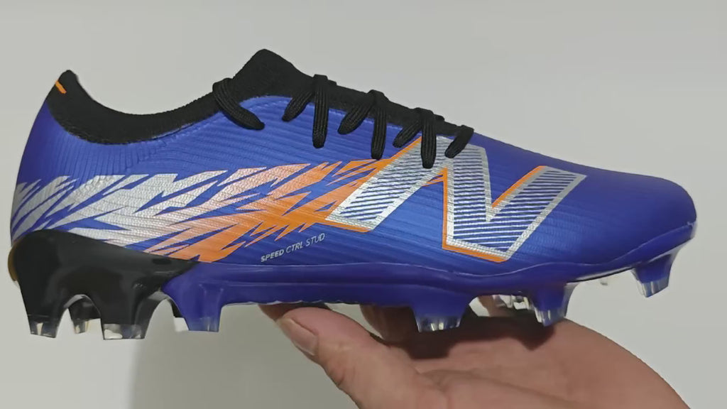 New Balance FURON TEAM V8 Elite Bleu/Orange/Blanc (FG)