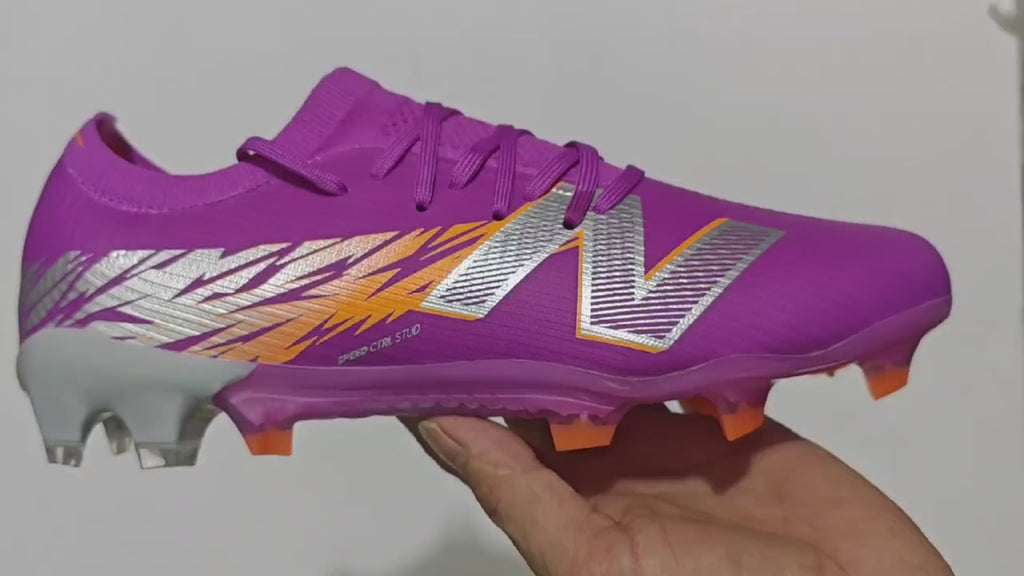 New Balance FURON TEAM V8 Elite Violet/Argenté/Orange (FG)